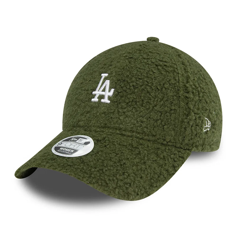 New Era Womens 9FORTY L.A. Dodgers Baseball Cap - MLB Borg - Olive-White