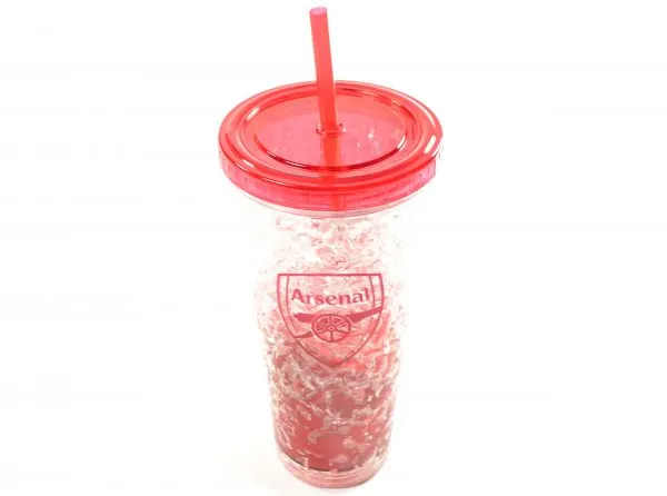 Official Arsenal Freezer Cup With Straw 600ml