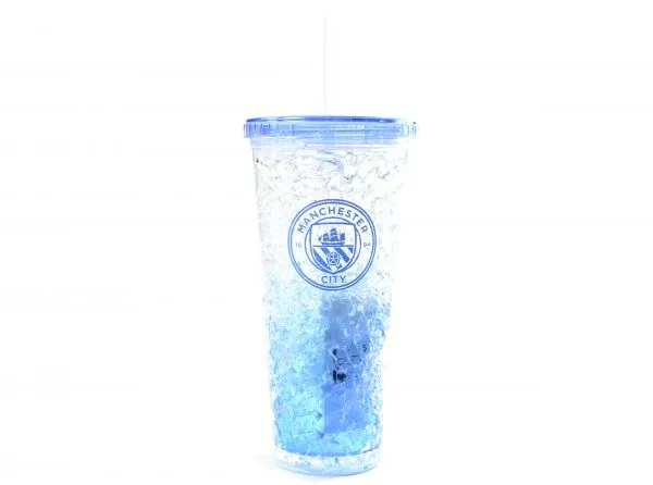 Official Man City Freezer Cup With Straw 600ml
