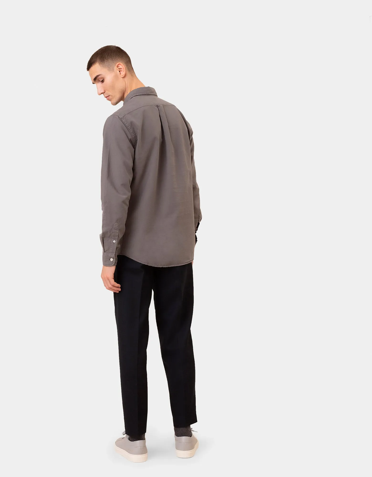Organic Button Down Shirt - Storm Grey