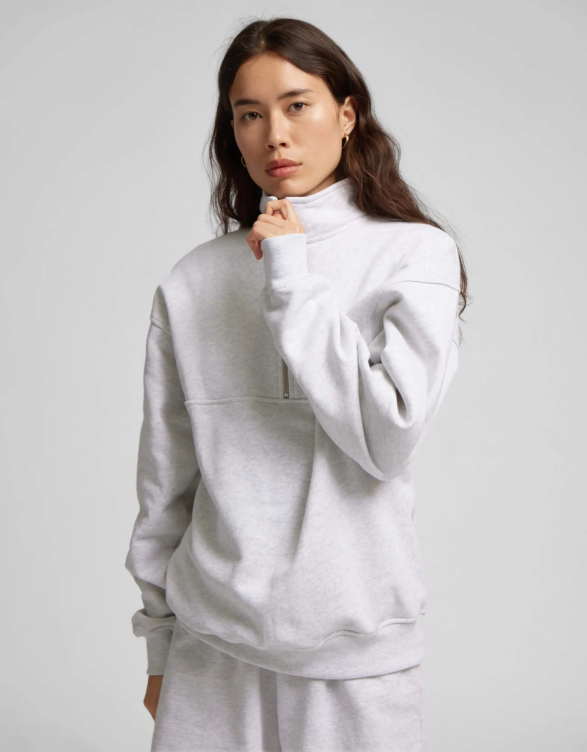 Organic Quarter Zip - Bubblegum Pink