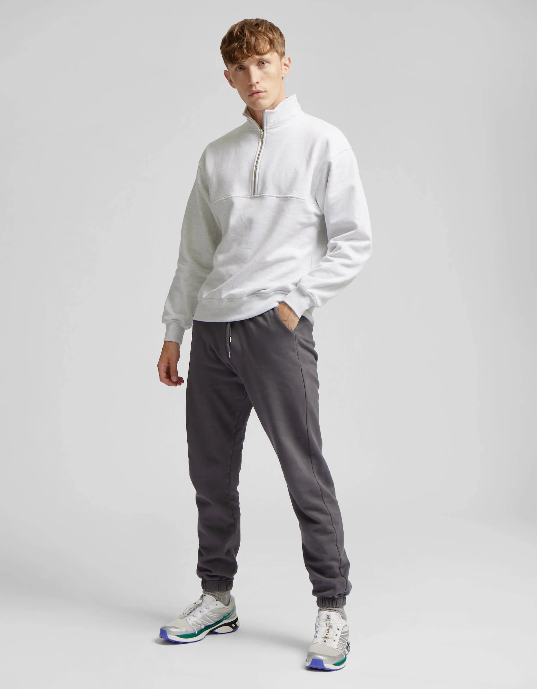 Organic Quarter Zip - Ivory White
