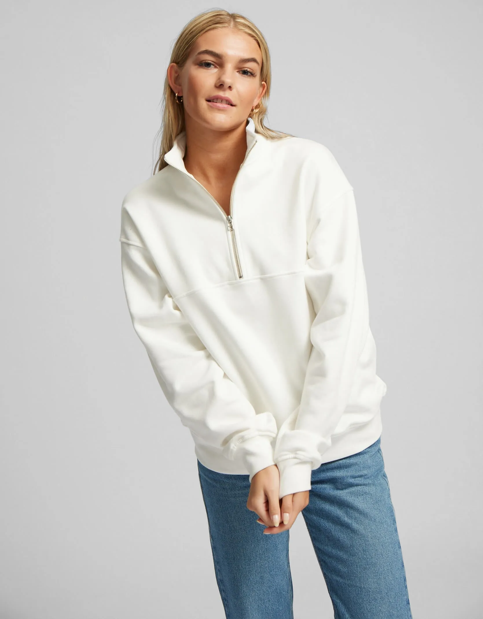 Organic Quarter Zip - Sandstone Orange