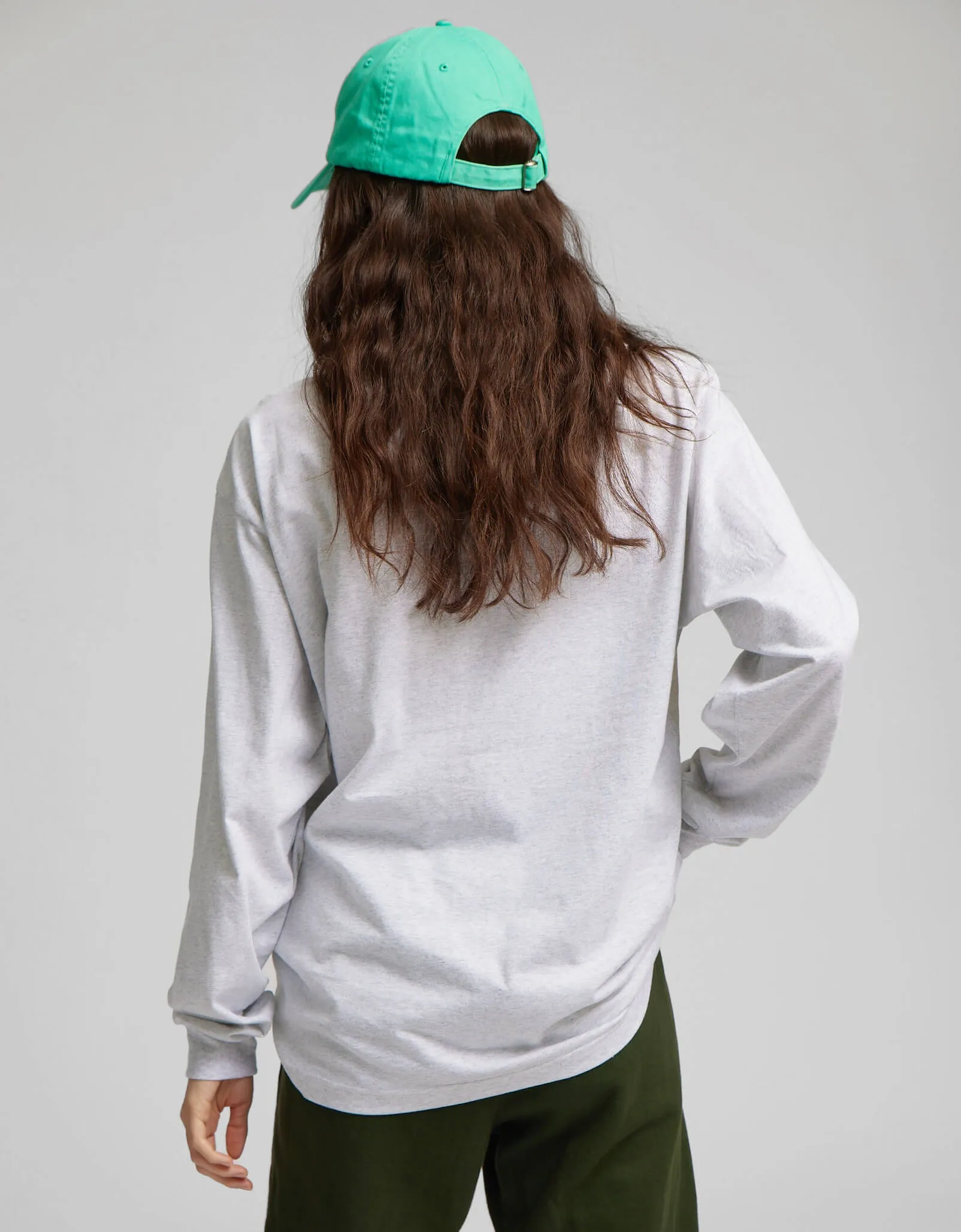 Oversized Organic LS T-shirt - Cedar Brown
