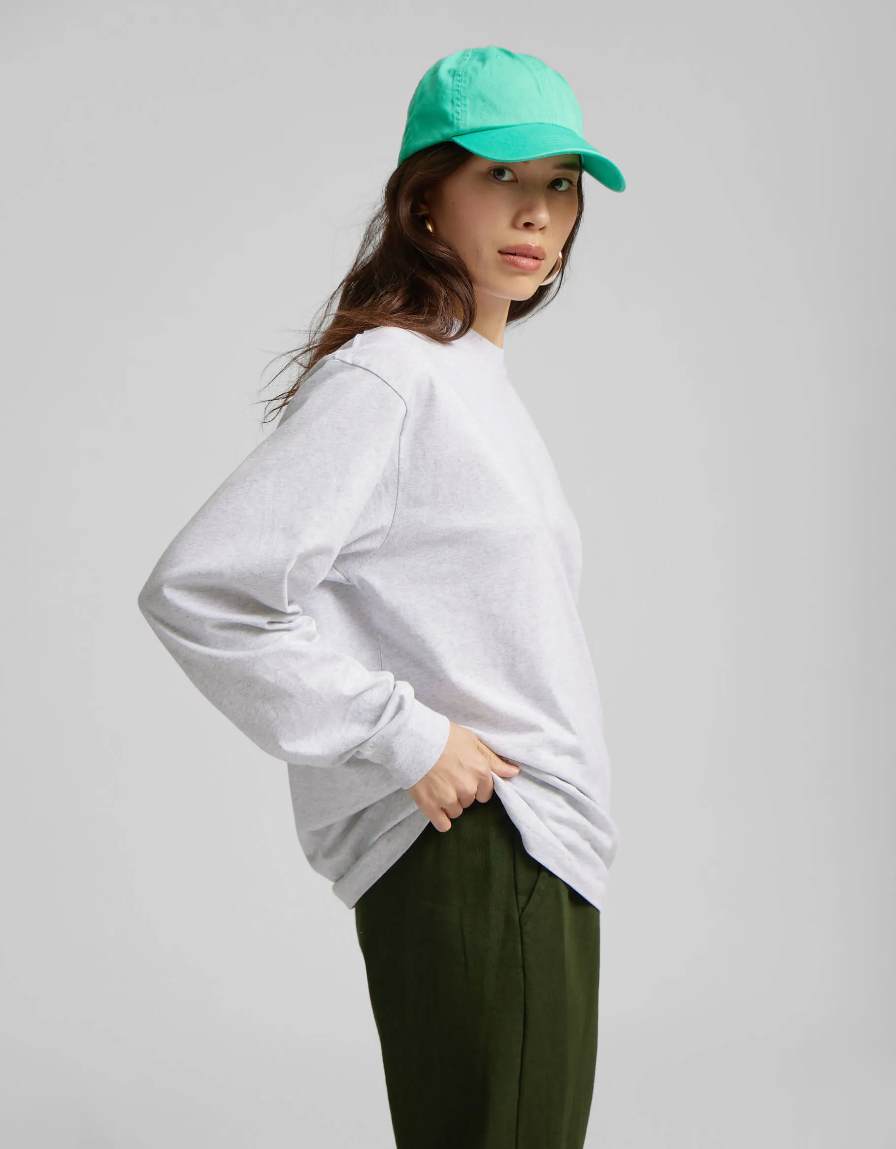Oversized Organic LS T-shirt - Rosewood Mist