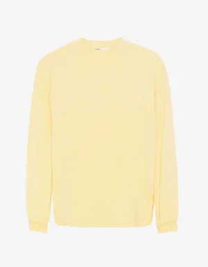 Oversized Organic LS T-shirt - Soft Yellow