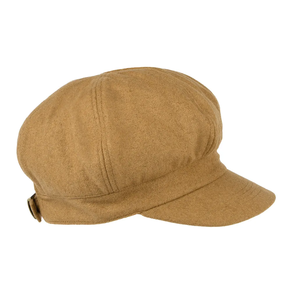 sur la tête Wool Blend Baker Boy Cap - Camel